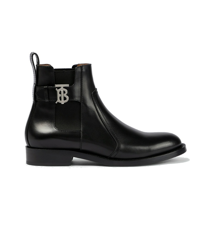 Photo: Burberry - Monogram leather Chelsea boots