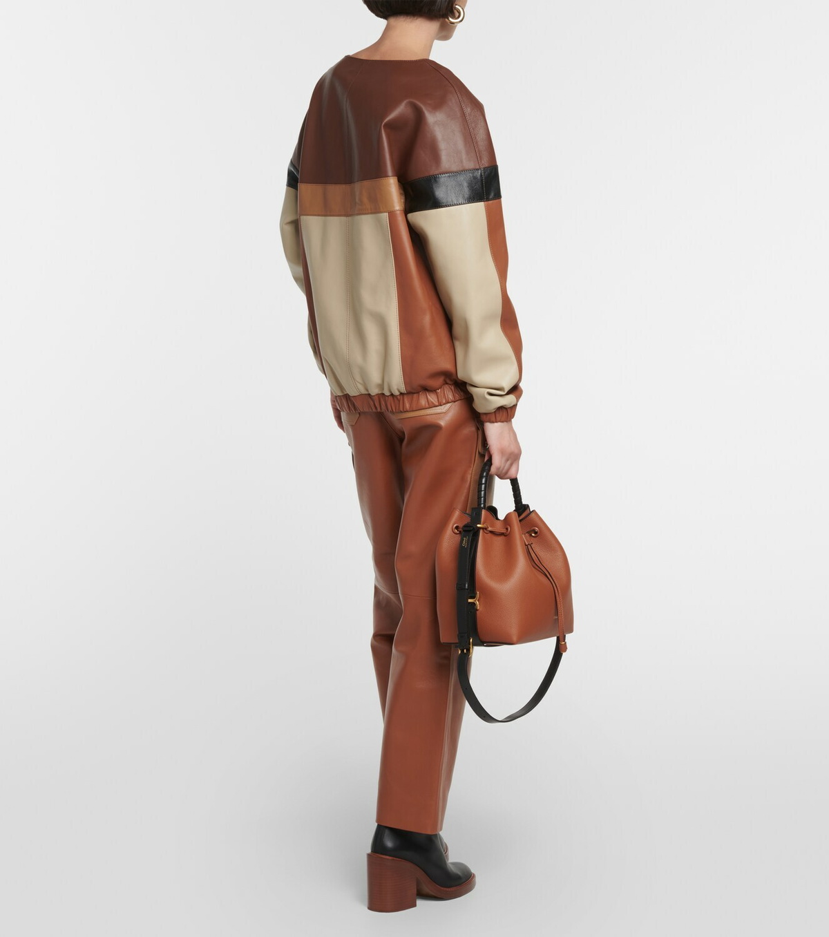 Chloé Patchwork leather blouse