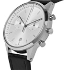 Uniform Wares - C39 Stainless Steel and Leather Watch - Silver