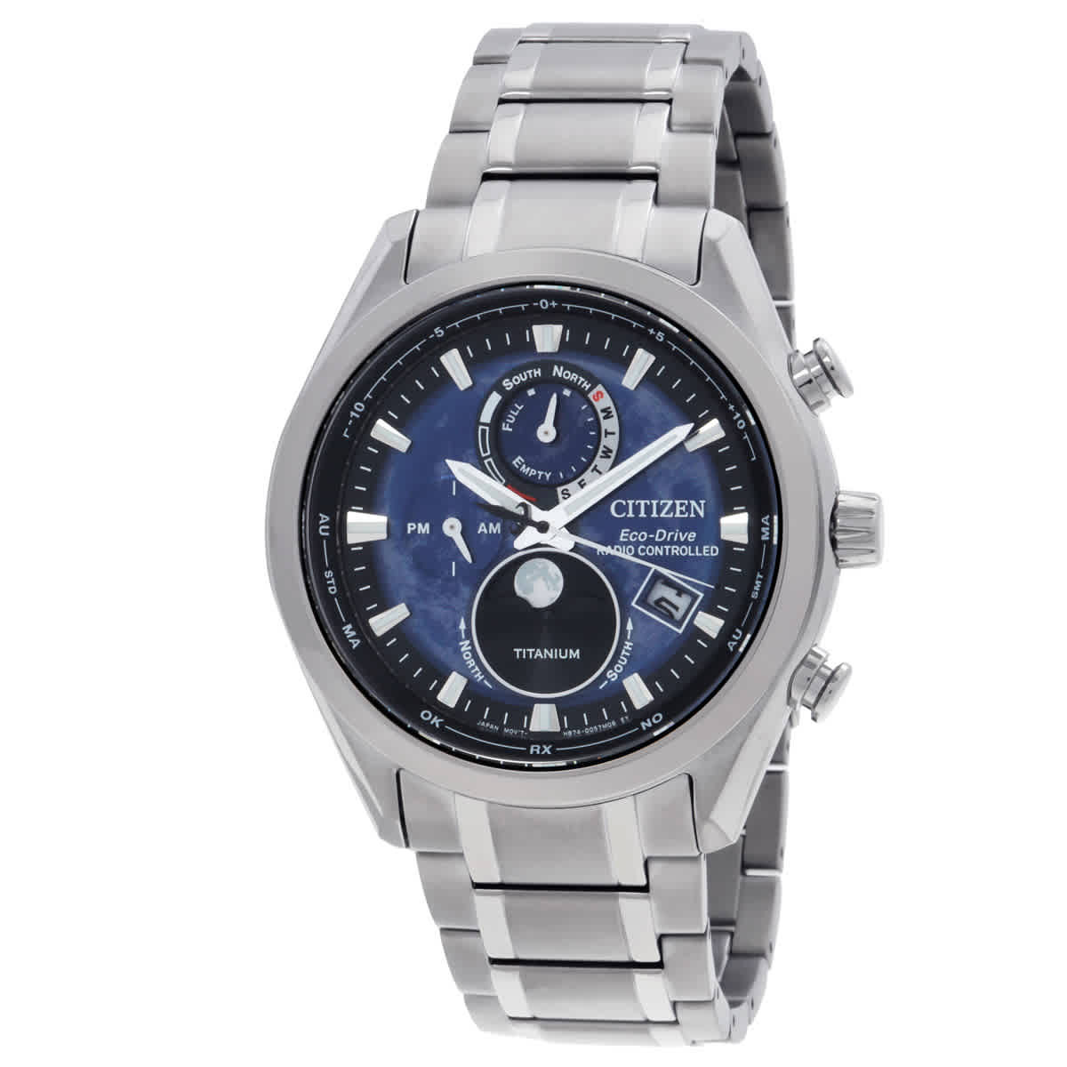 Citizen Tsuki-yomi A-T Perpetual World Time Blue Dial Mens Watch BY1010-57L