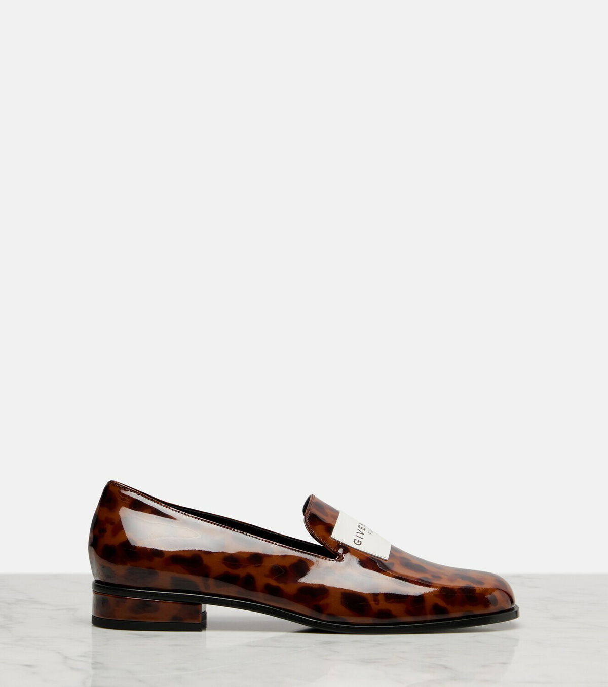 Givenchy Logo patent leather loafers