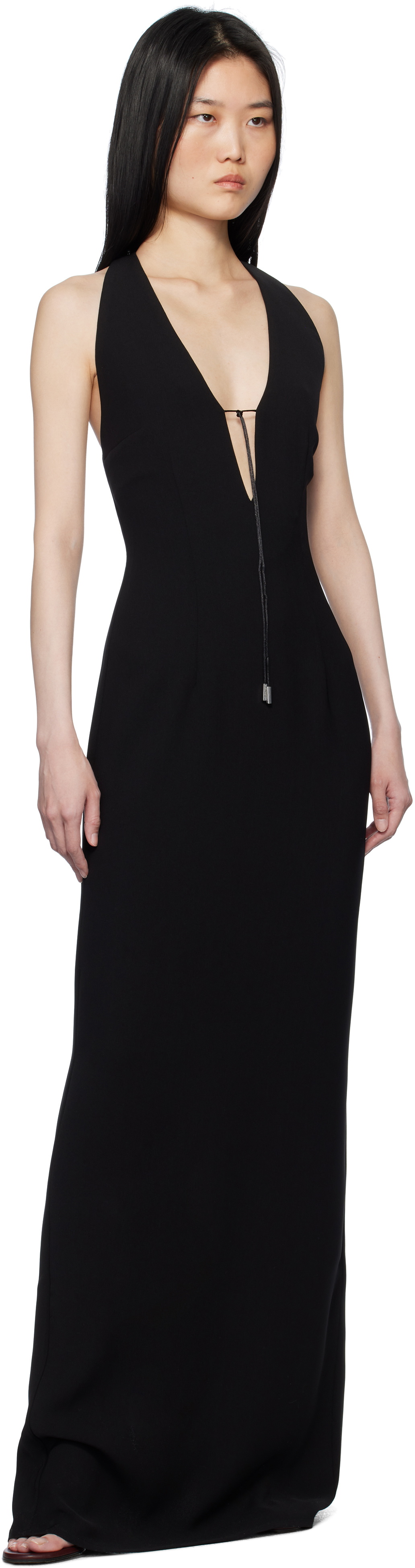 16arlington black dress Electra Gown in Woven Sequin main image 1