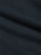 Officine Générale - Octave Fleece-Back Cotton-Blend Jersey Hoodie - Black