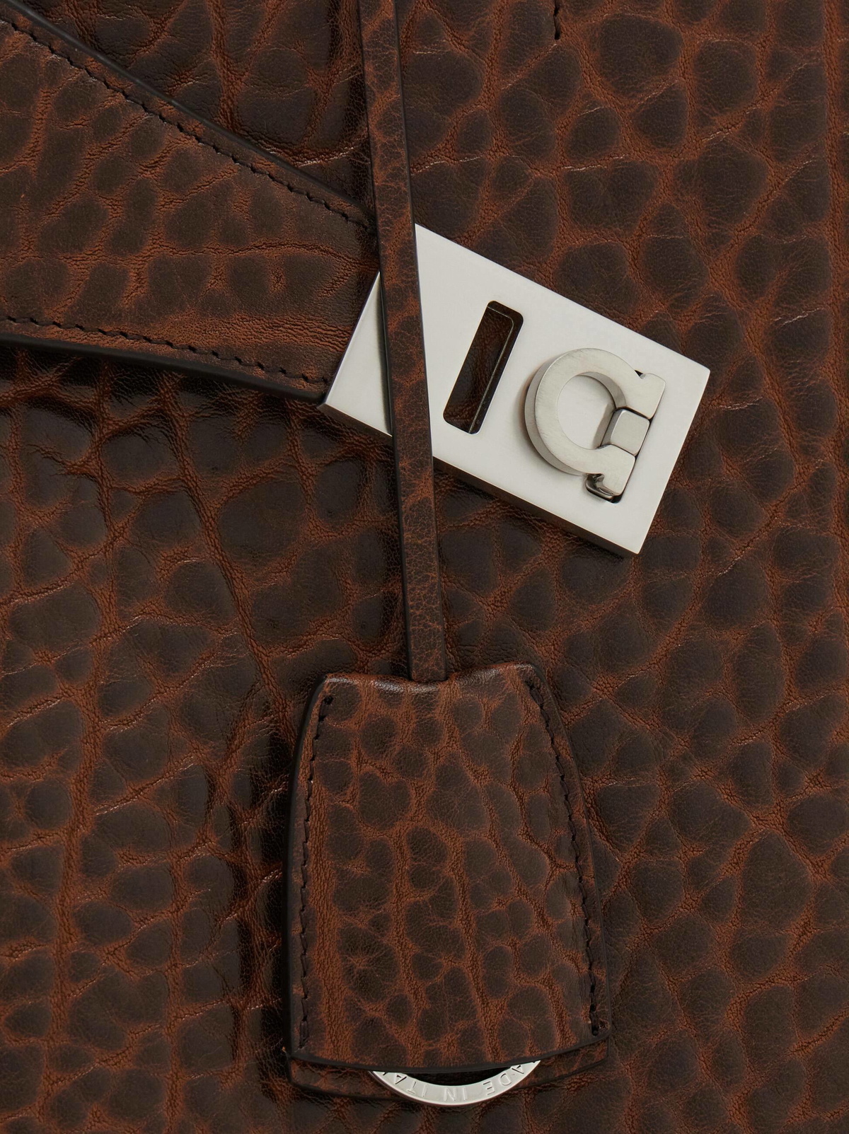 Ferragamo Mens Hug tote bag in Brown