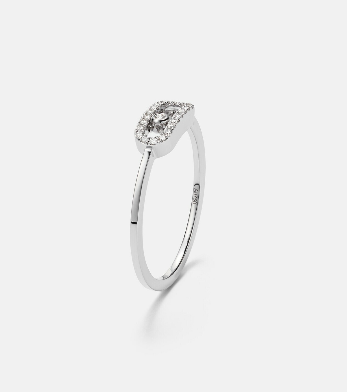 Messika Move Uno 18kt white gold ring with diamonds