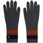 Burberry Grey Merino Monogram Gloves