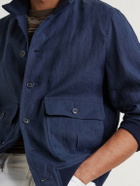 Valstar - Valstarino Linen Bomber Jacket - Blue
