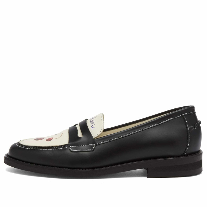 Photo: Duke + Dexter Women's Wilde Cherry Penny Loafer in Multi