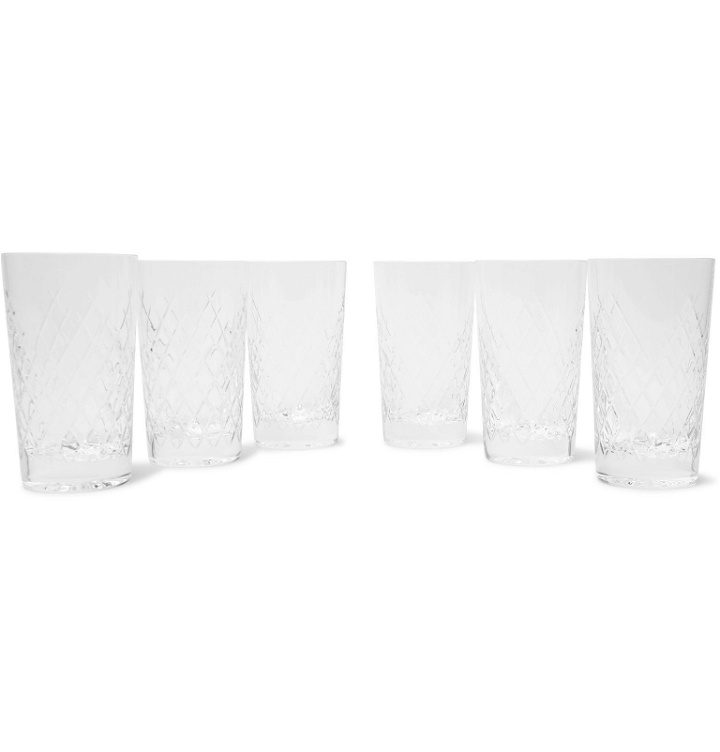 Photo: Soho Home - Barwell Set of Six Cut Crystal Highball Glasses - Neutrals