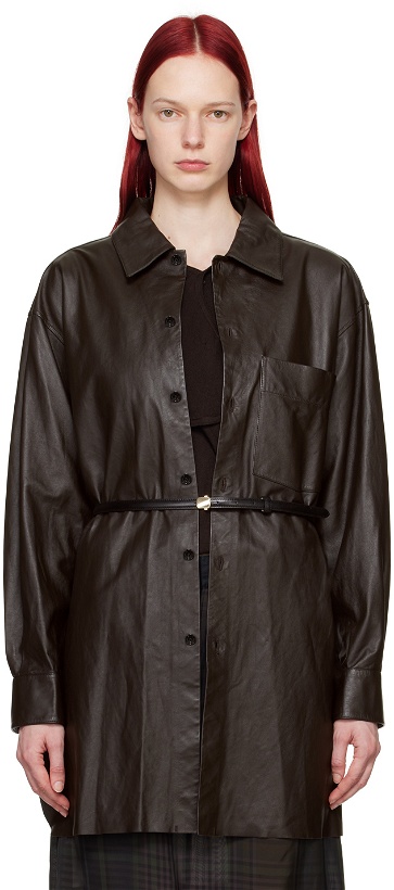 Photo: LEMAIRE Brown Loose Leather Jacket