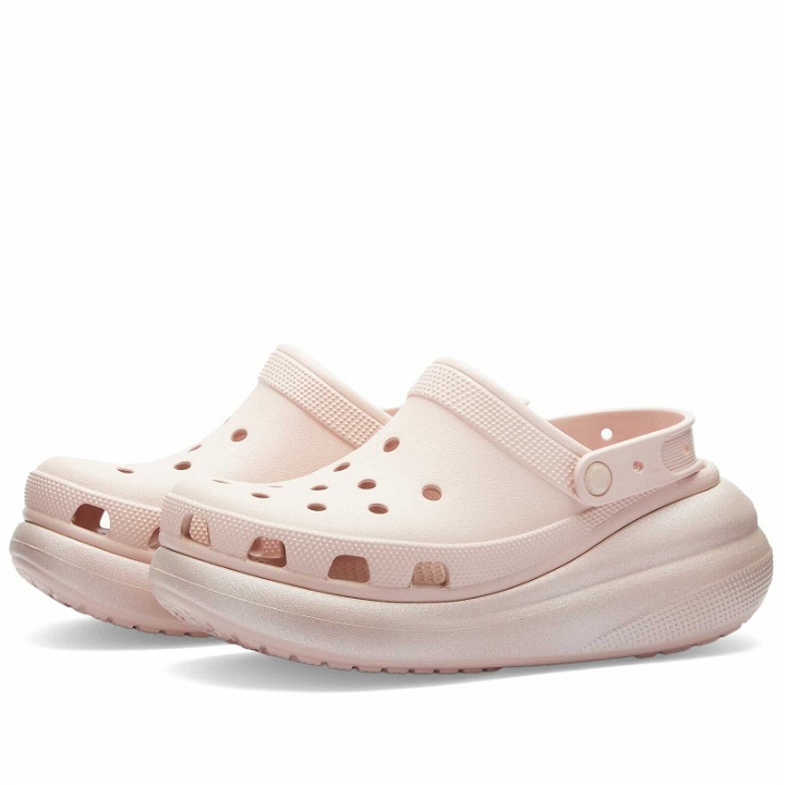 Photo: Crocs Classic Crush Shimmer Clog in Pink Clay