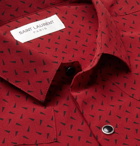 Saint Laurent - Printed Silk Shirt - Red