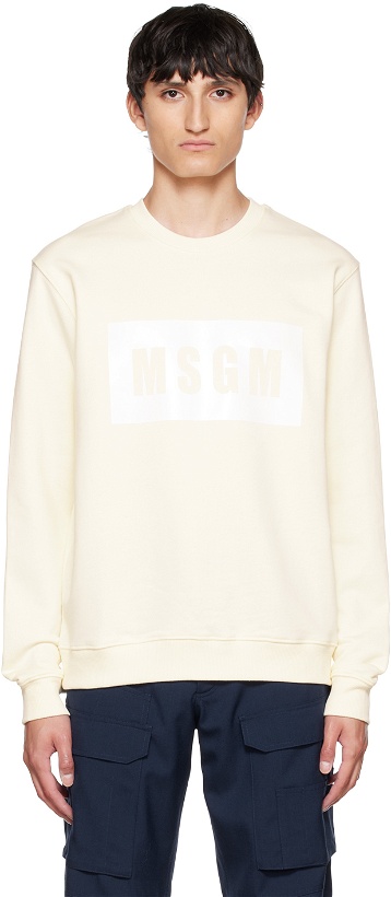 Photo: MSGM Off-White Felpa Sweatshirt