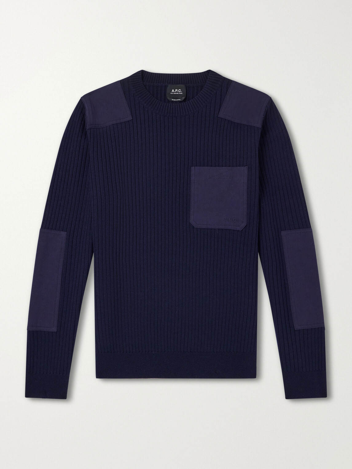 A.P.C. - Mallarme Ribbed-Knit Virgin Wool Sweater - Blue