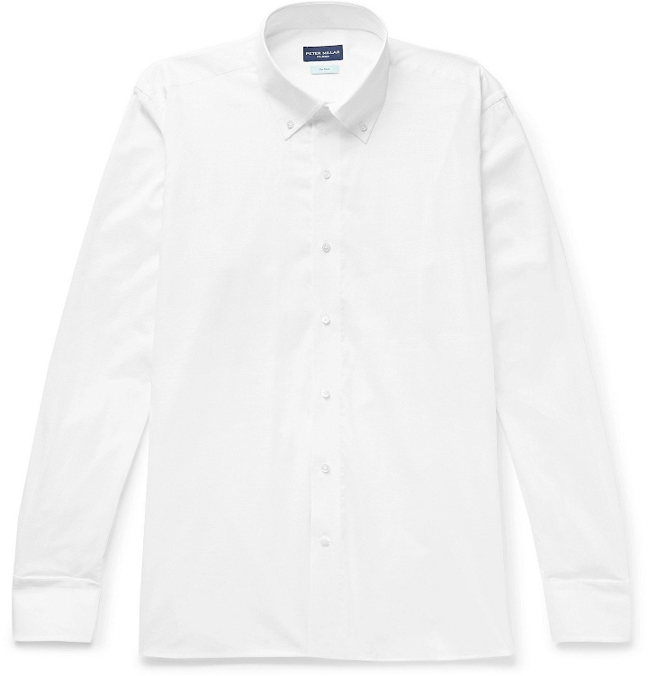 Photo: Peter Millar - Summer Button-Down Collar Cotton Shirt - White