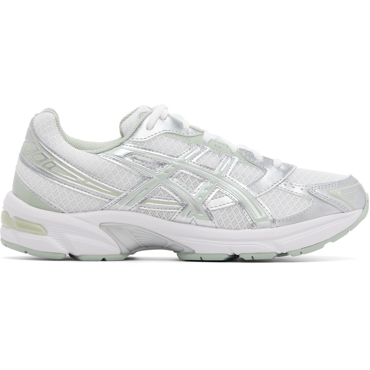 ASICS White & Green Gel-1130 Sneakers