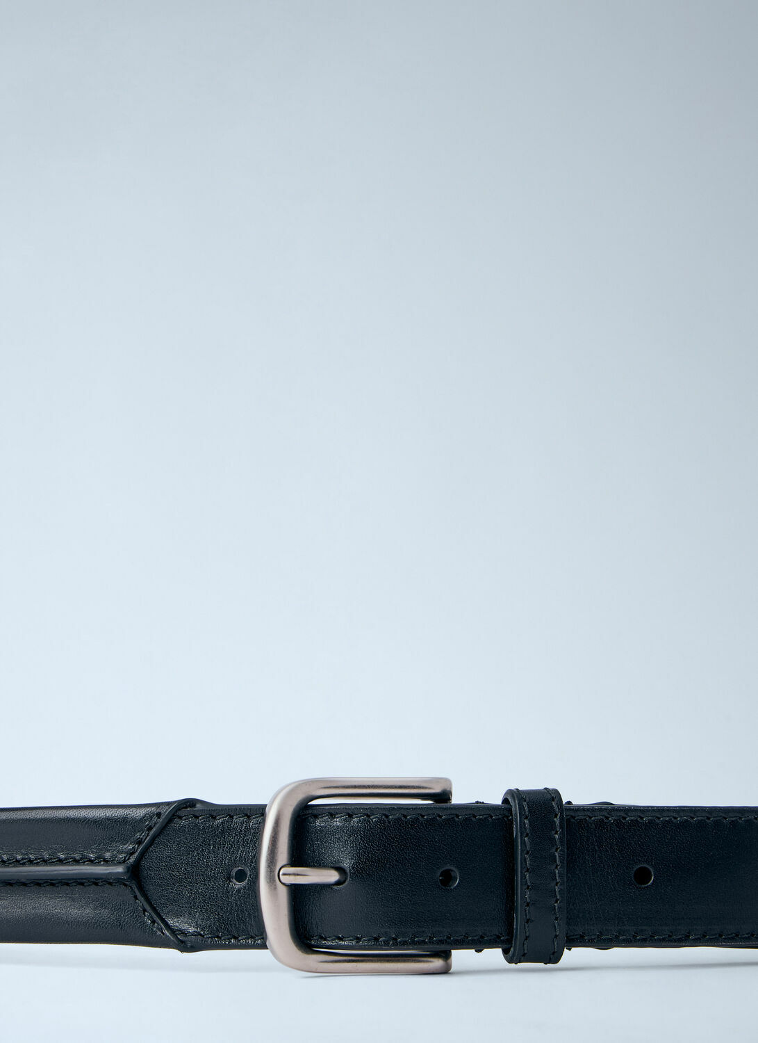 Dries Van Noten Embossead Seam Leather Belt