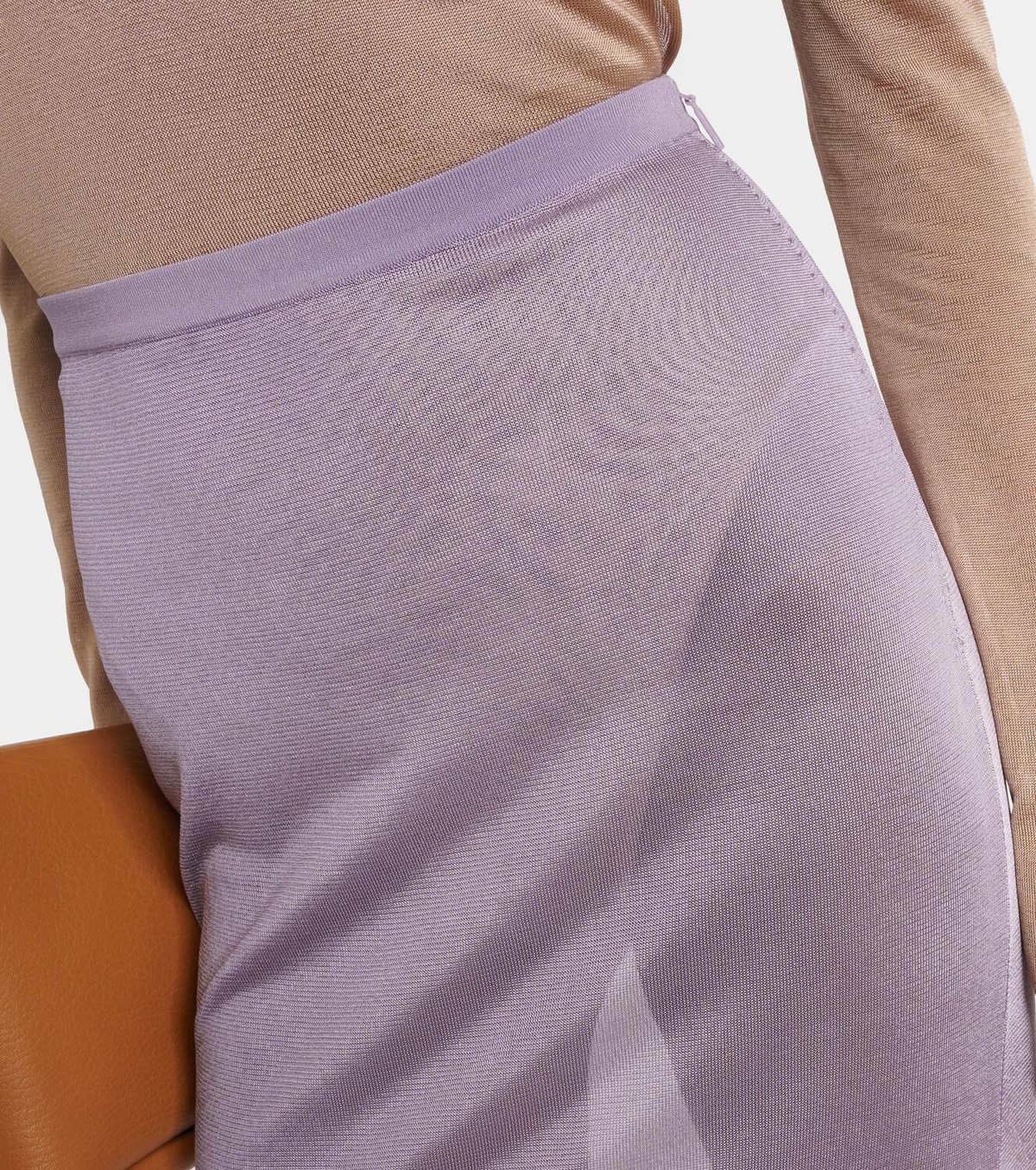 Saint Laurent Knitted high-rise pencil skirt