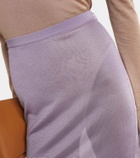 Saint Laurent Knitted high-rise pencil skirt