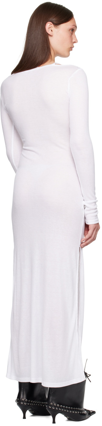VAILLANT White Cardigan Midi Dress