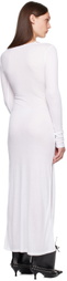 VAILLANT White Cardigan Midi Dress