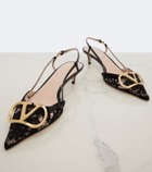 Valentino Garavani VLogo lace slingback pumps