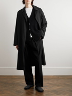 The Row - Emilio Silk and Linen-Blend Twill Coat - Black
