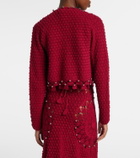Rabanne Studded crochet cotton cardigan