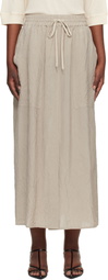 Studio Nicholson Beige Oates Midi Skirt
