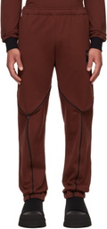 Olly Shinder Burgundy Tri Zip Sweatpants