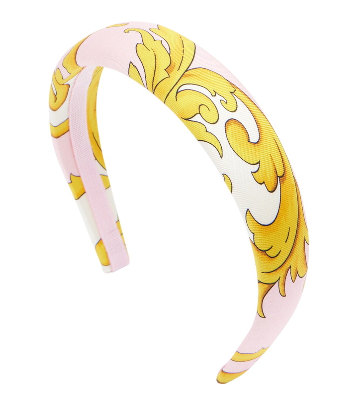 Photo: Versace Printed silk headband