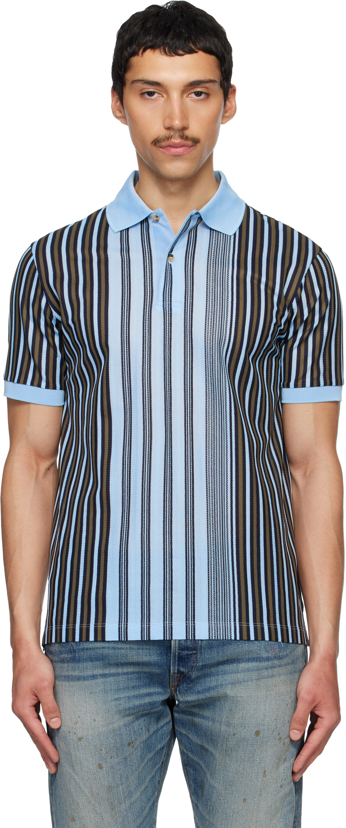 Paul Smith Blue Deck Stripe Polo