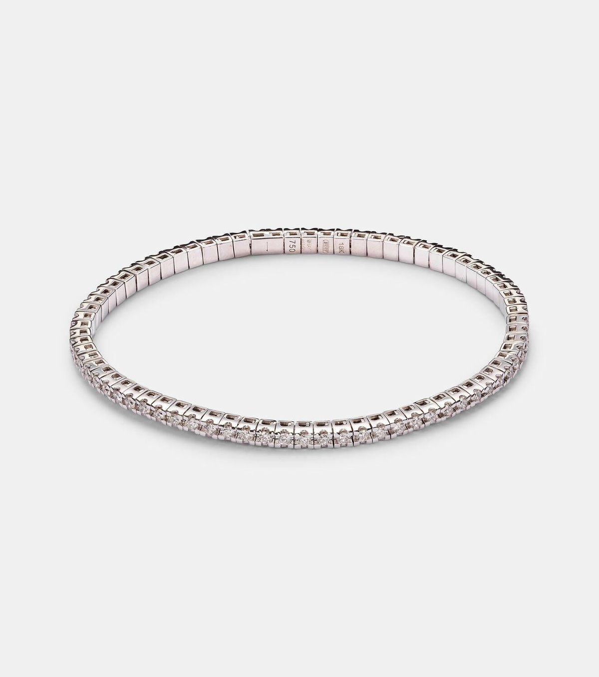 Shay Jewelry Diamond Tennis Stretch 18kt white gold bracelet with diamonds