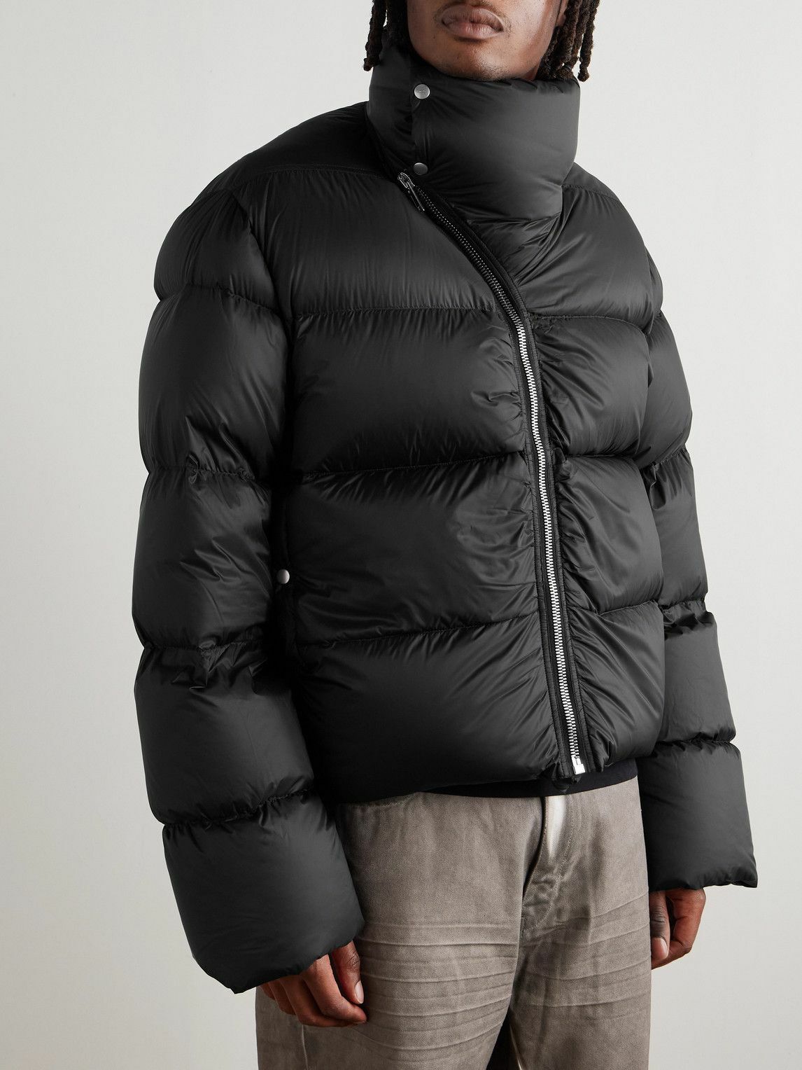 Rick Owens - Turtle Cropped Quilted Recycled Shell Down Jacket