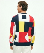 Brooks Brothers Men's Supima Cotton Nautical Flag Crewneck Sweater | Navy