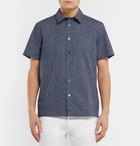 A.P.C. - Polka-Dot Cotton-Poplin Shirt - Men - Navy