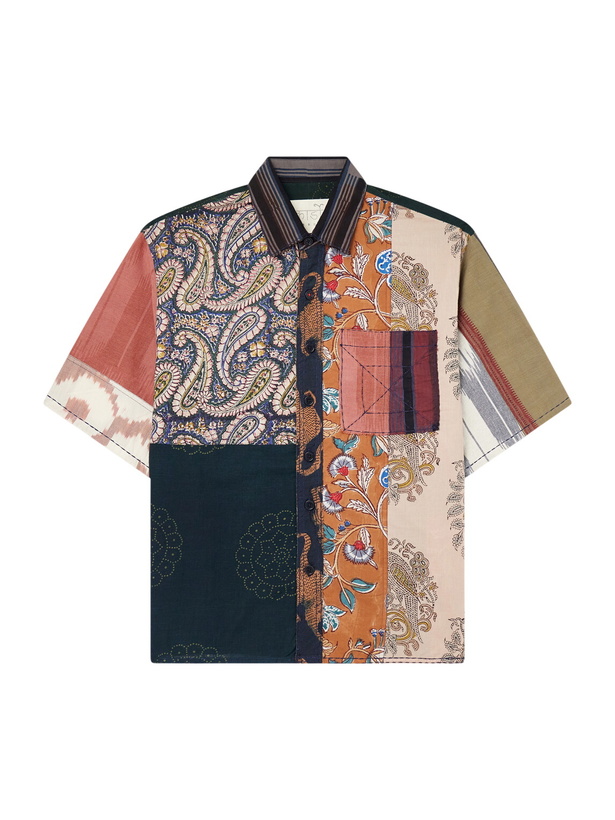 Photo: Kardo - Yuto Patchwork Cotton Shirt - Multi