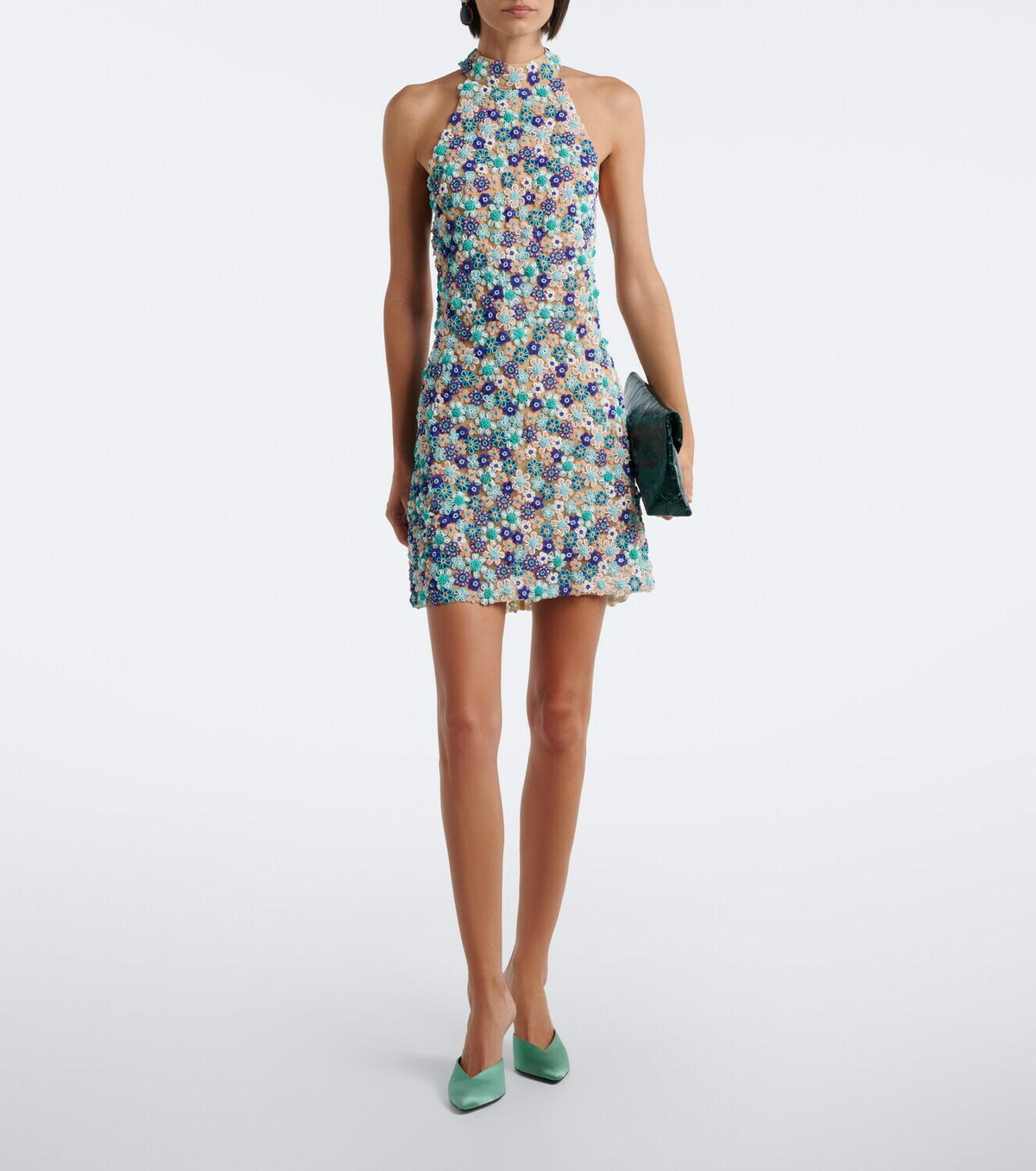 Là Fuori Arbor beaded open-back minidress