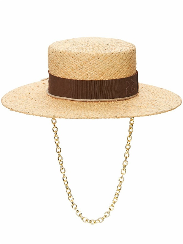 Photo: RUSLAN BAGINSKIY Canotier Chain Strap Straw Boater Hat