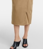 Max Mara Beta cotton-blend satin wrap dress