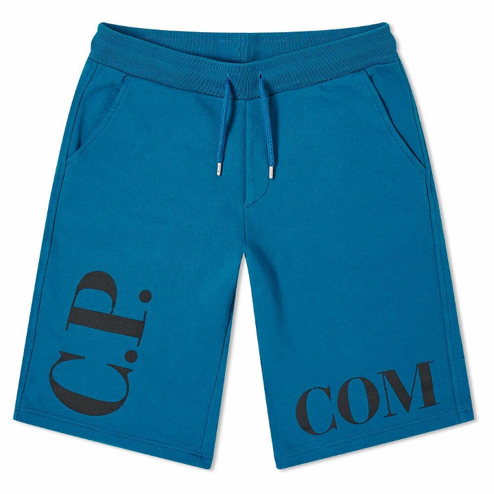 Photo: C.P. Company Undersixteen Men's Side Logo Short in Lyons Blue