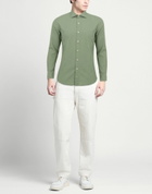 Finamore 1925 Mens Shirt in Sage green