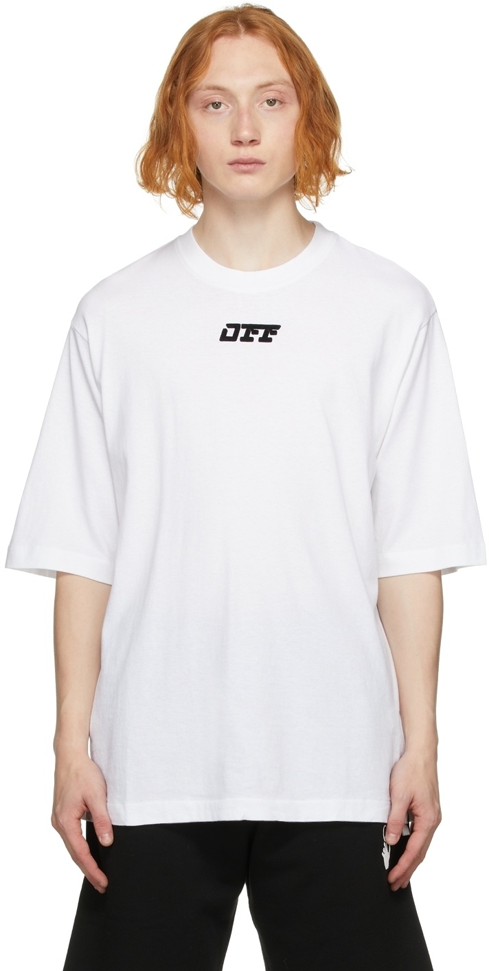 Off-White White & Black 90s Logo T-Shirt Off-White