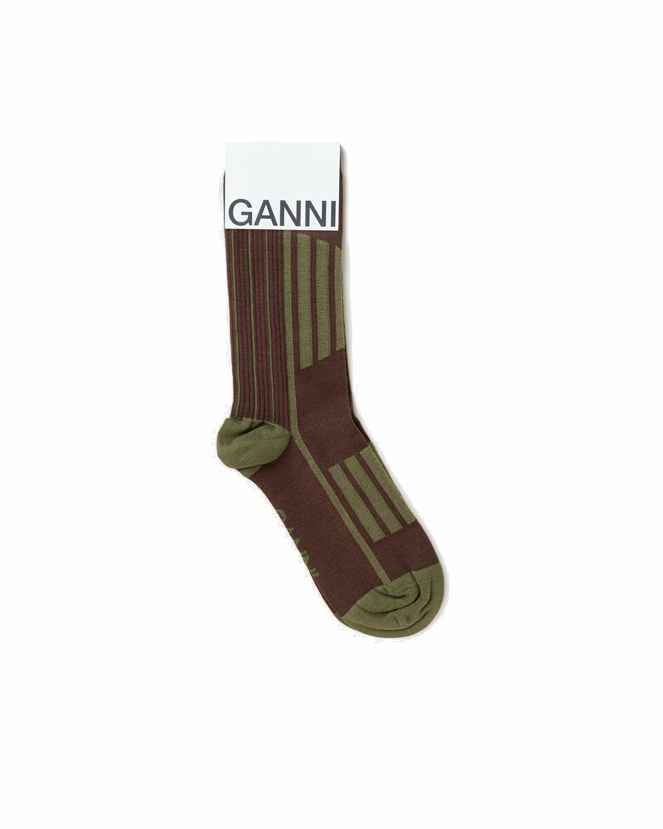 Photo: Ganni Organic Cotton Sporty Sock White - Womens - Socks