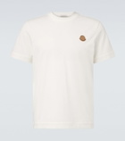 Moncler Leather-trimmed cotton jersey T-shirt