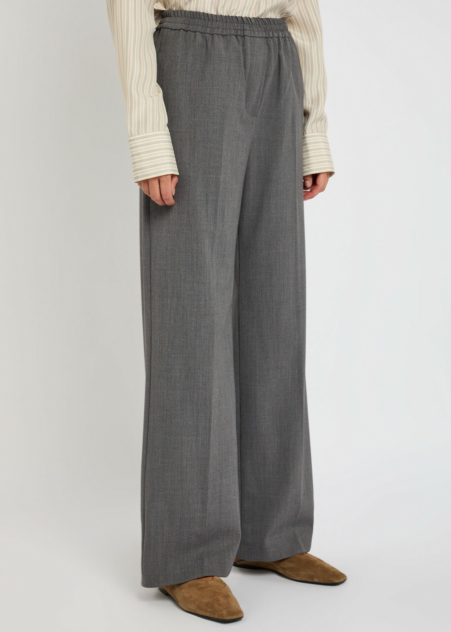 Weekend Max Mara Petra Straight-leg Woven Trousers Grey