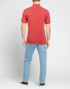 Fedeli Mens Polo shirt in Tomato red