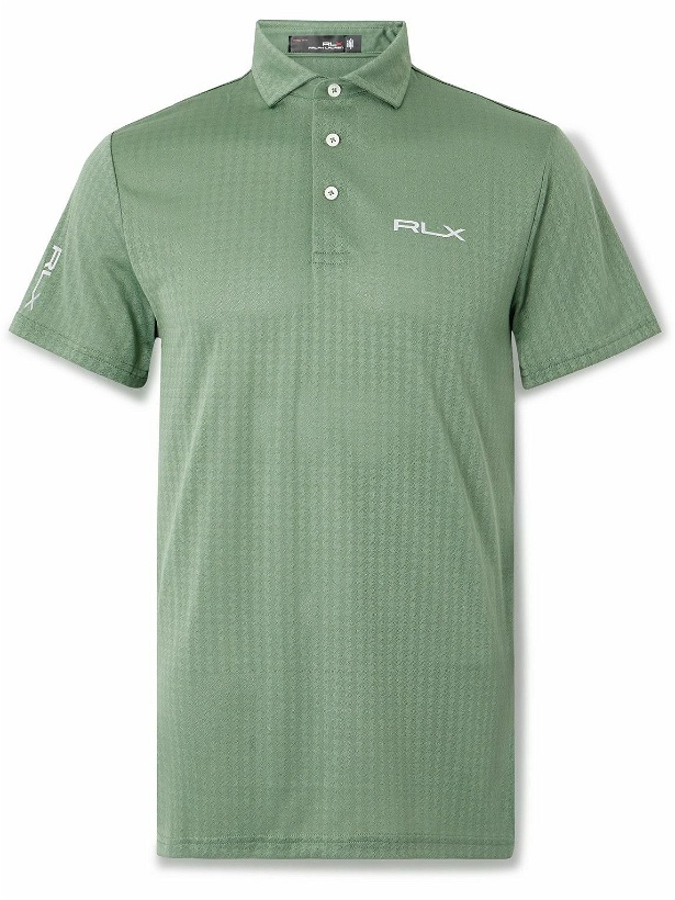 Photo: RLX Ralph Lauren - Logo-Print Recycled-Jersey Golf Polo Shirt - Green