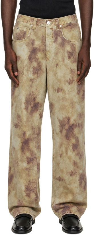 Photo: AGOLDE Beige & Red Fusion Jeans