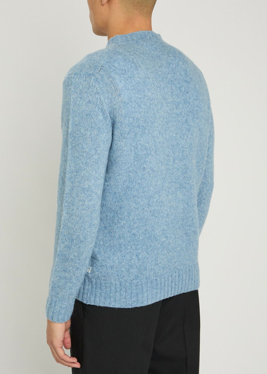 NN07 Knit Wool-blend Jumper Light Blue